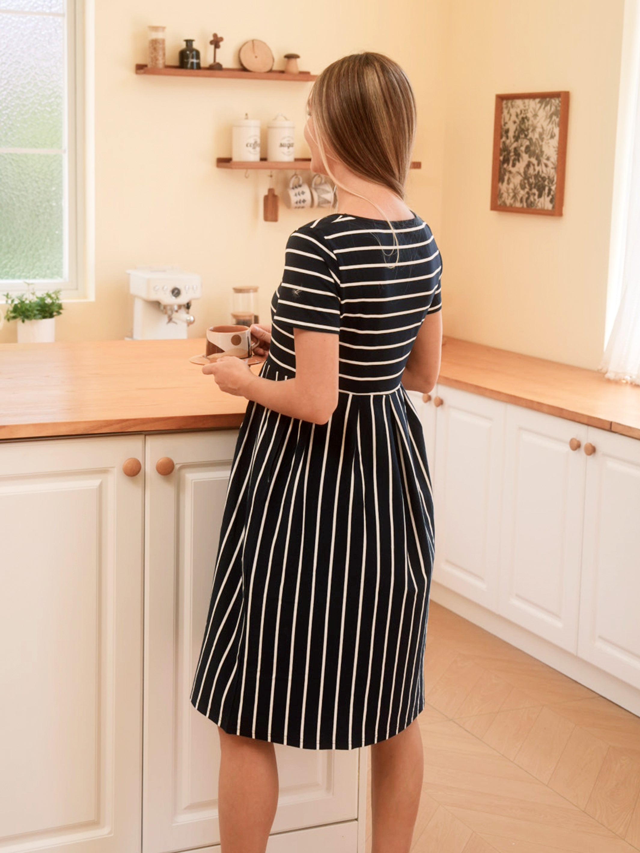 Navy/White-Striped