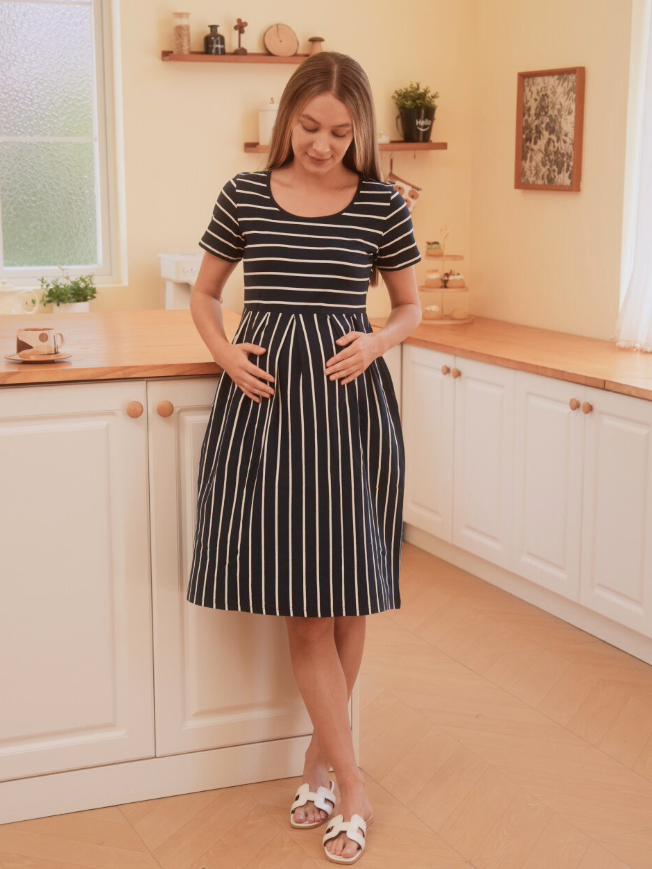 Navy/White-Striped