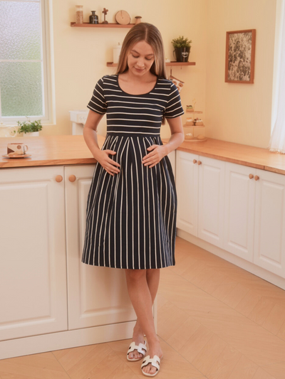Navy/White-Striped
